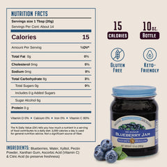 Nature's Hollow Blueberry Jam spread on toast showcases a low-cal breakfast option.