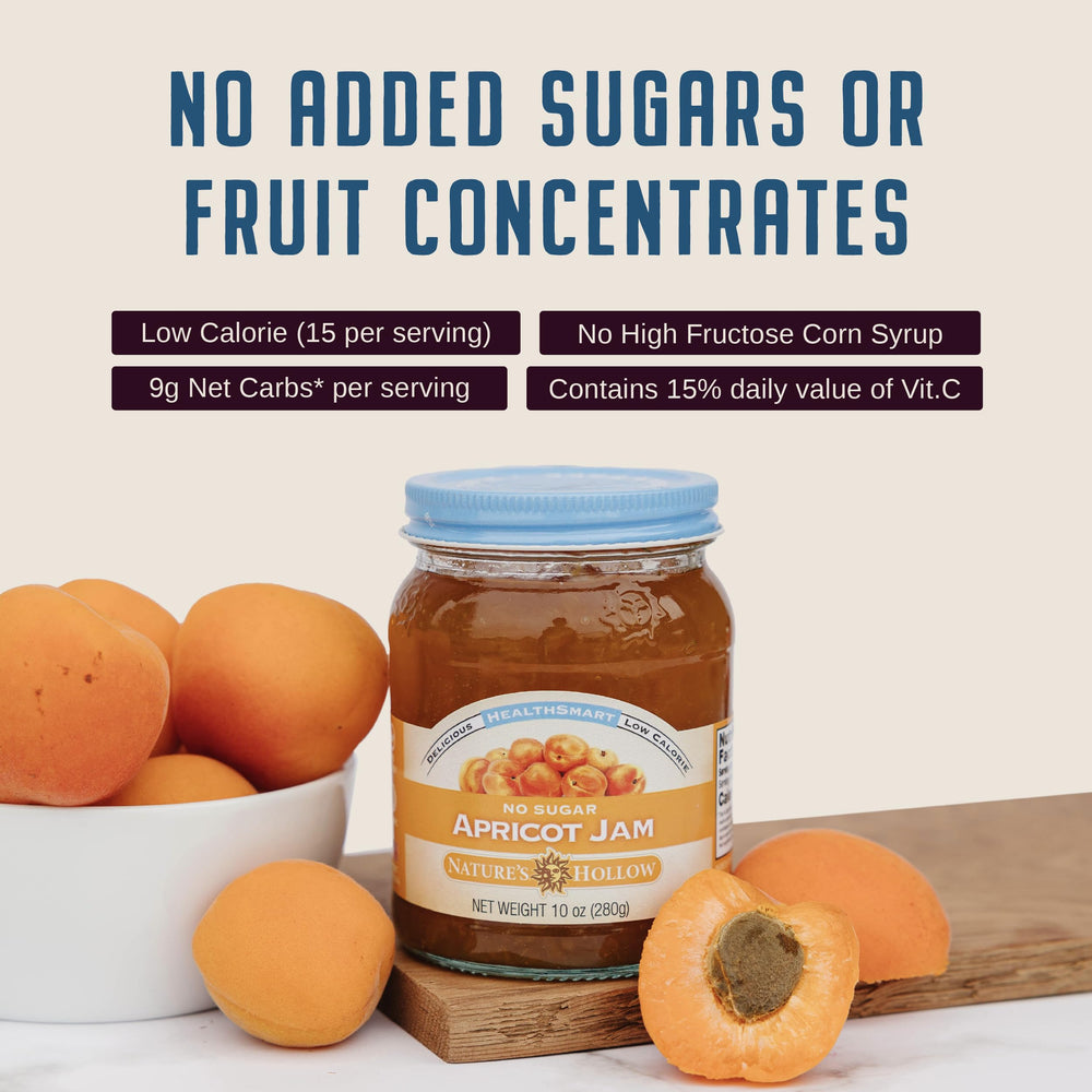 Nature's Hollow low-calorie jam serving demonstrates guilt-free snacking potential.
