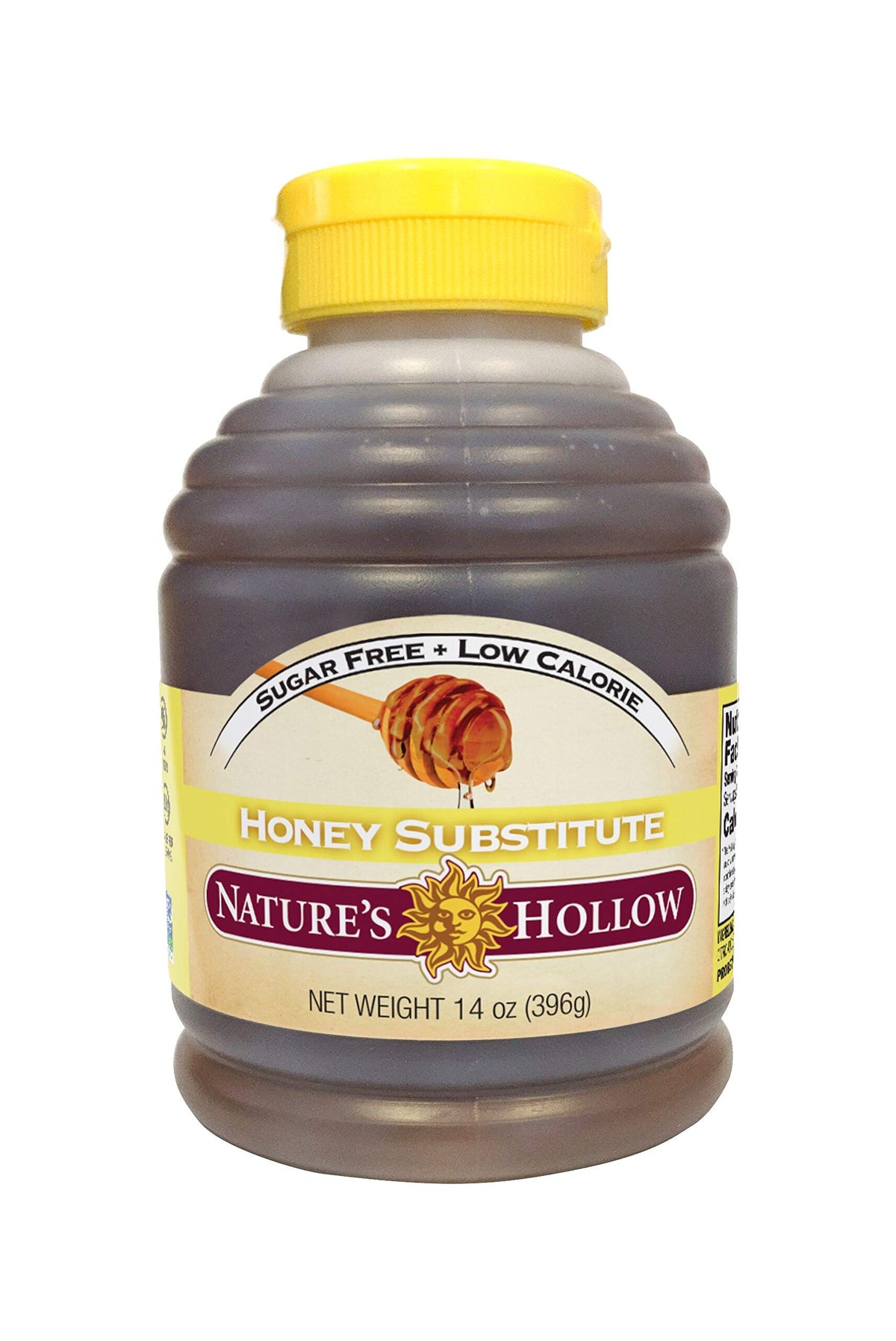 Nature's Hollow sugar-free honey bottle showing keto-friendly drizzle
