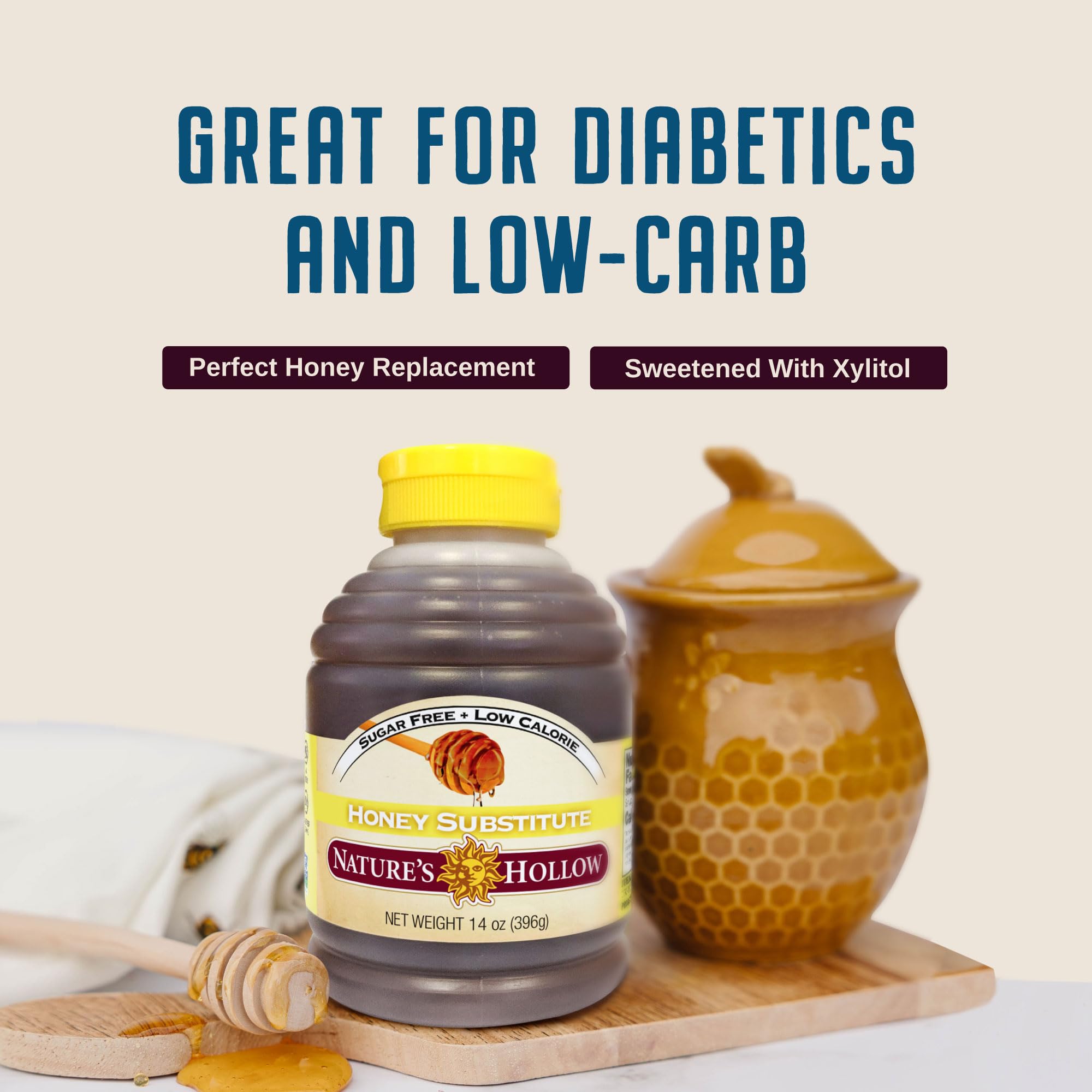 Nature's Hollow sugar-free honey on oatmeal as a lighter topping