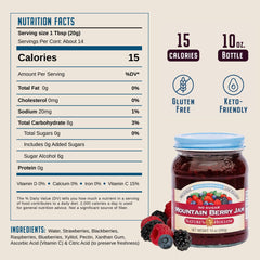Mountain Berry Jam on toast for a low-cal breakfast.