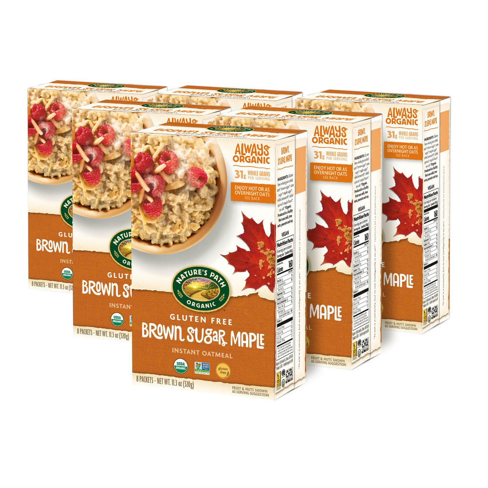 Nature's Path amaranth-quinoa-sorghum blend oats, high fiber and protein for busy days.