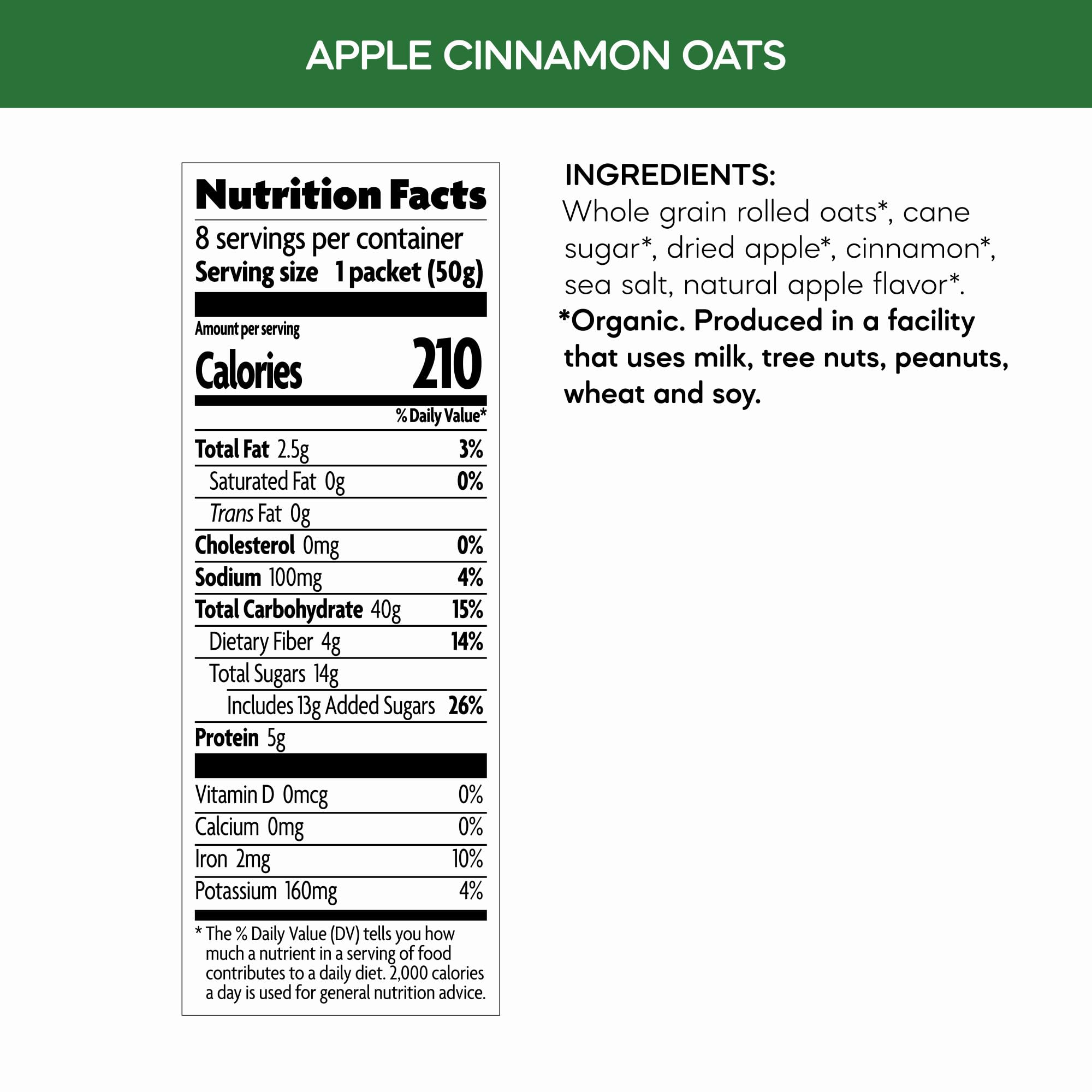 Six-box pack of Nature's Path Apple Cinnamon Instant Oatmeal
