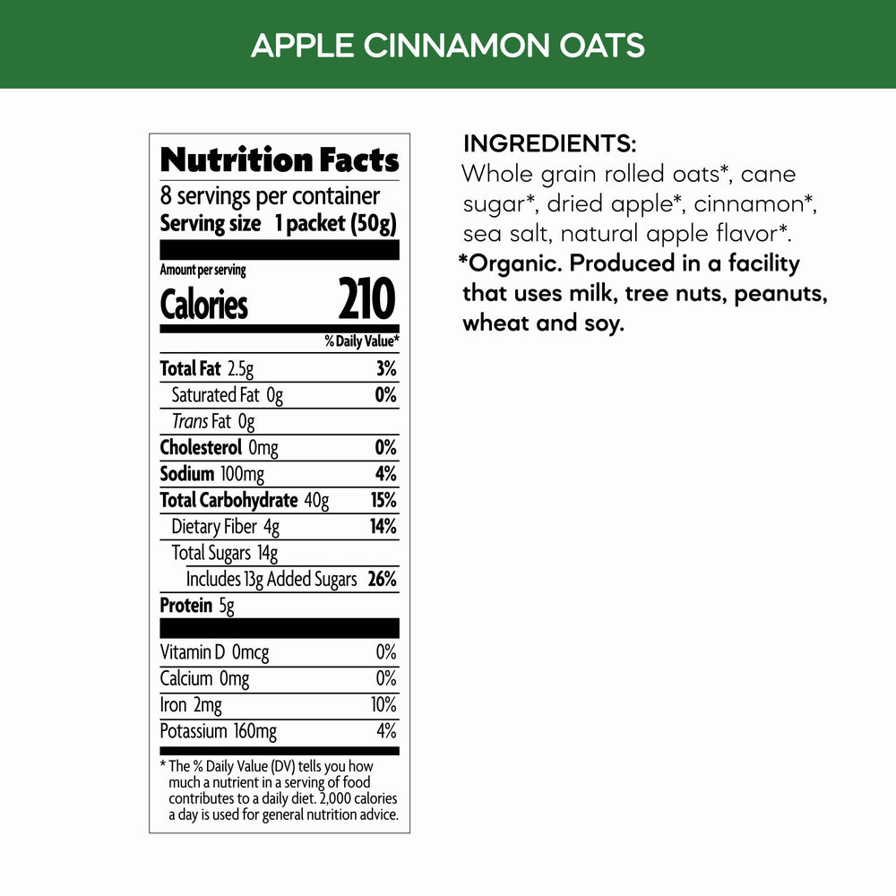 Six-box pack of Nature's Path Apple Cinnamon Instant Oatmeal