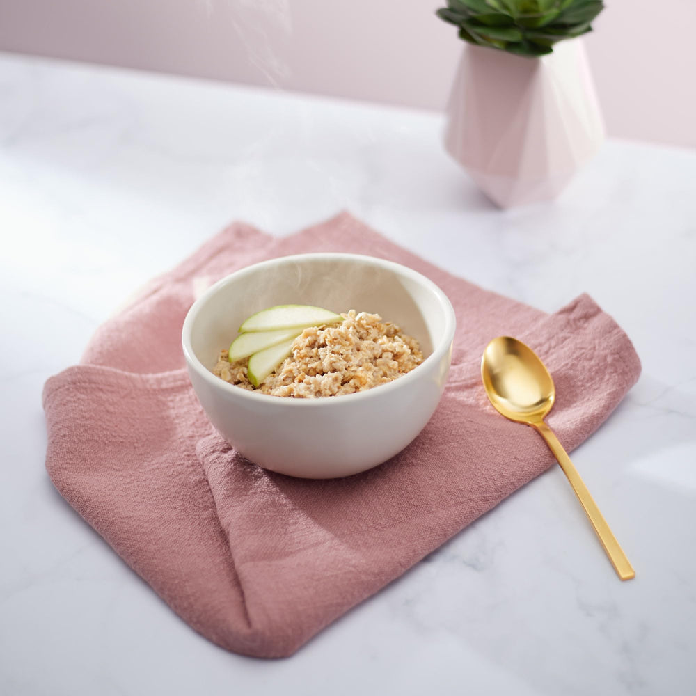 Nature's Path Apple Cinnamon Instant Oatmeal quick heat-and-stir prep instructions