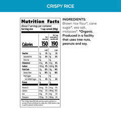 Bowl of Nature's Path Crispy Rice Cereal with milk for a crunchy breakfast