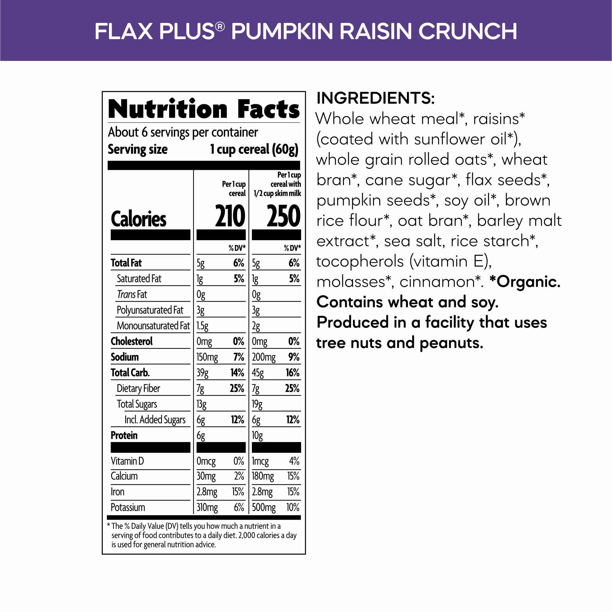 Nature's Path Flax Plus granola clusters close-up showcasing crunchy texture and fiber-rich bites.