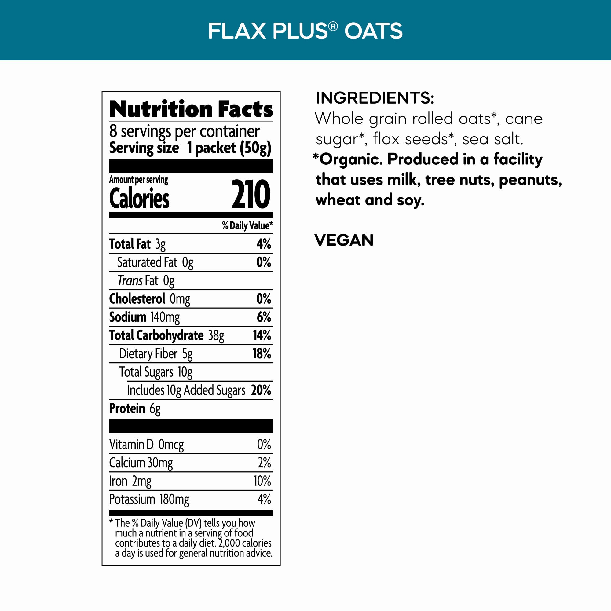 Nature's Path Flax Plus Instant Oatmeal single-serve packets for quick, portion-controlled mornings.