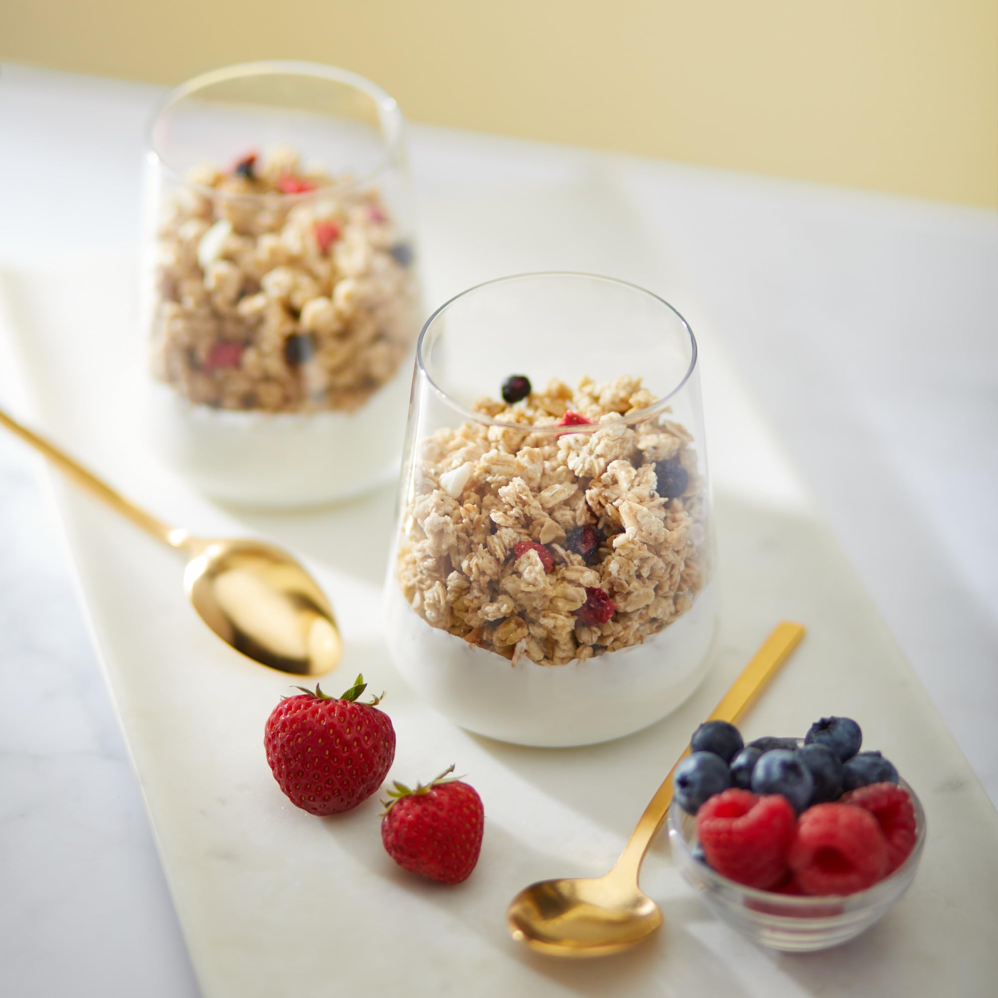 Nature's Path blueberries and Greek yogurt chunks create creamy, fruity bursts
