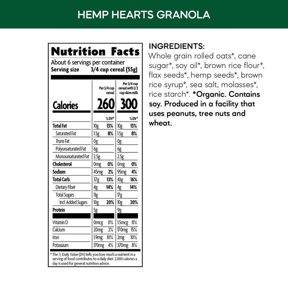 Serving bowl of Nature's Path Hemp Hearts Granola with fruit