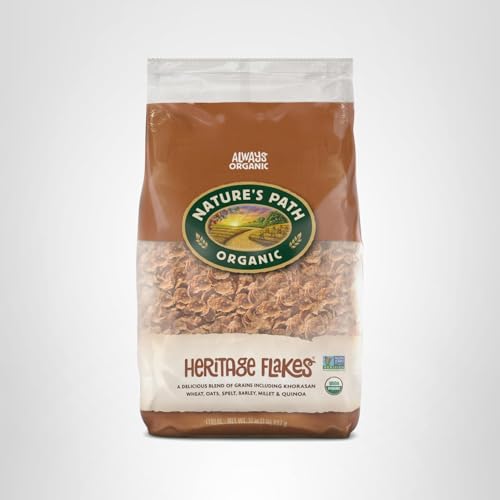 Close view of six ancient grains in Heritage Flakes detail