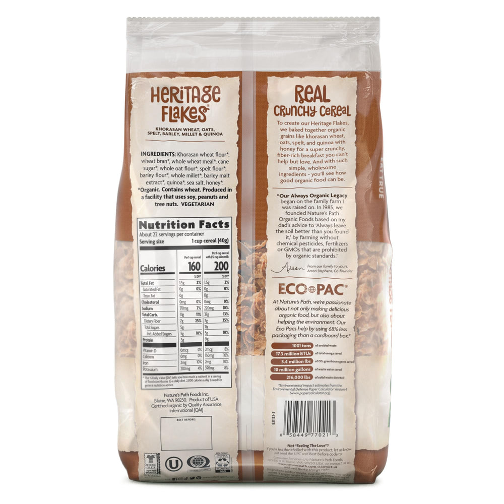 Heritage Flakes with honey and sea salt flavor detail