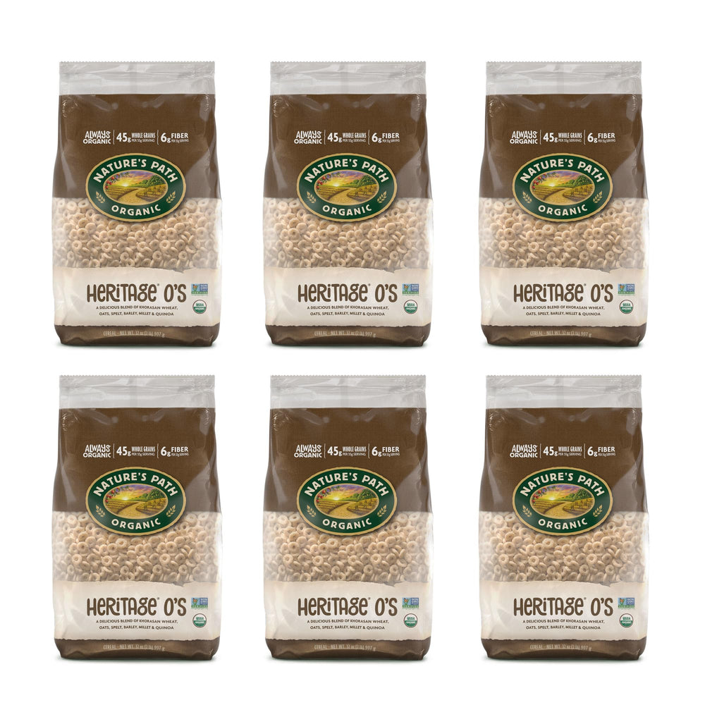 Nature's Path Heritage O's cereal bowl with crunchy, wholesome texture