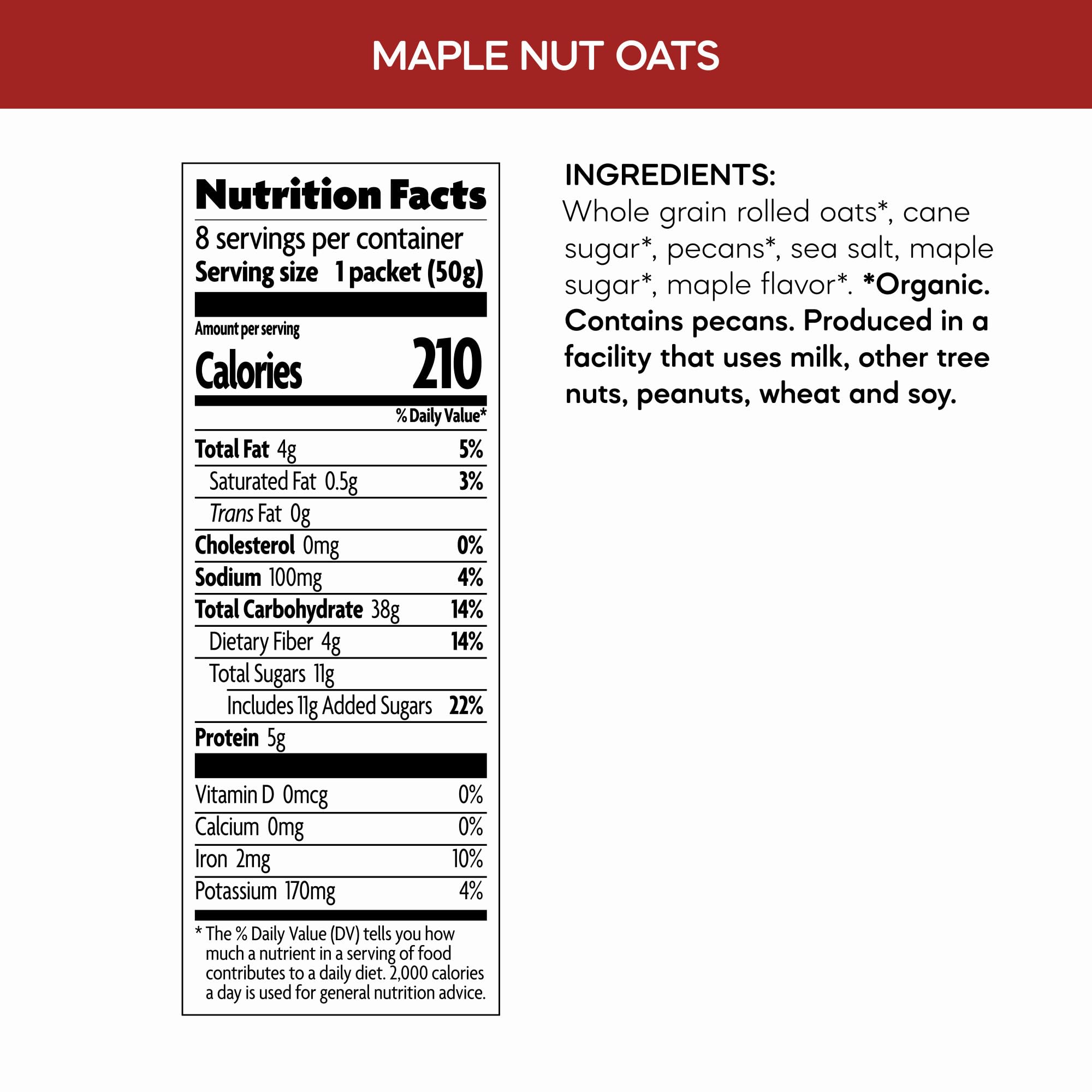 Nature's Path Maple Nut Oatmeal hot water pour for a fast breakfast