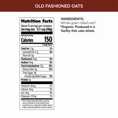 Nature's Path Organic Old Fashioned Oats resealable lid keeps oats fresh for quick breakfasts