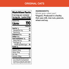 Nature's Path Original Instant Oatmeal single-serve packets ready for quick breakfast.