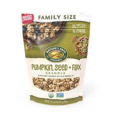 Nature's Path pumpkin-seed flax granola 6-pack packshot highlighting organic, non-GMO breakfast option.