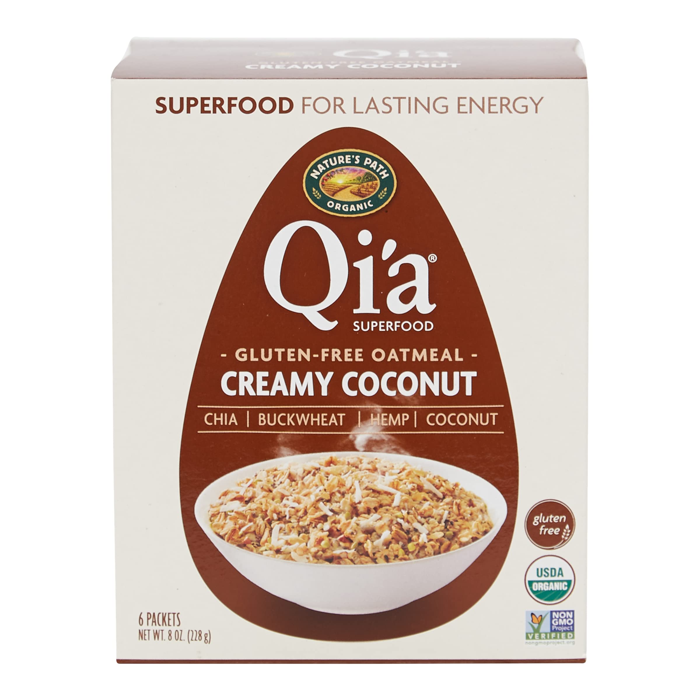 Nature's Path Qi'a ingredients blend highlight preparing a plant-based breakfast.