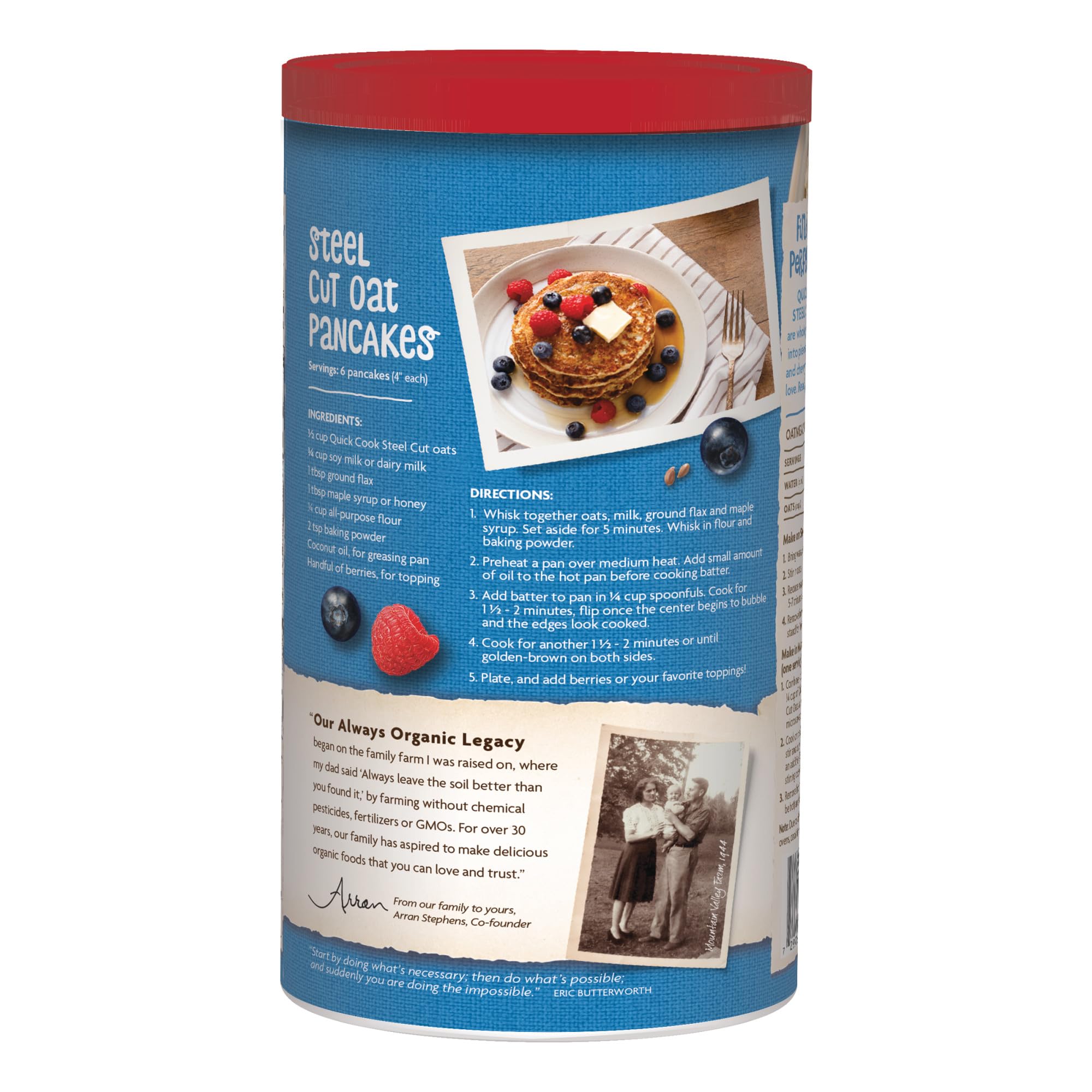 Nature's Path quick-cook steel-cut oats in a pot for hearty texture and speed.