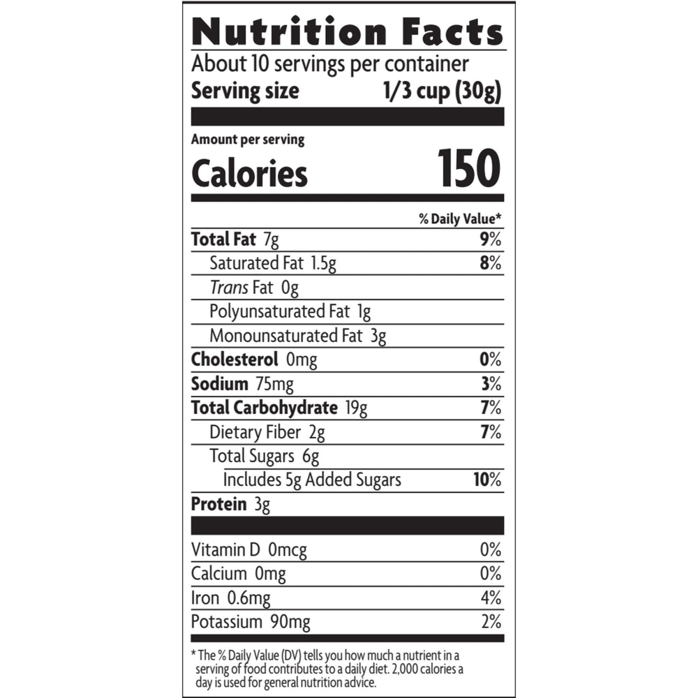 Resealable pouch keeps Nature's Path granola fresh.