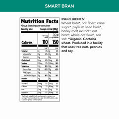 Nature's Path Smart Bran close-up reveals fiber-rich grains and natural ingredients.
