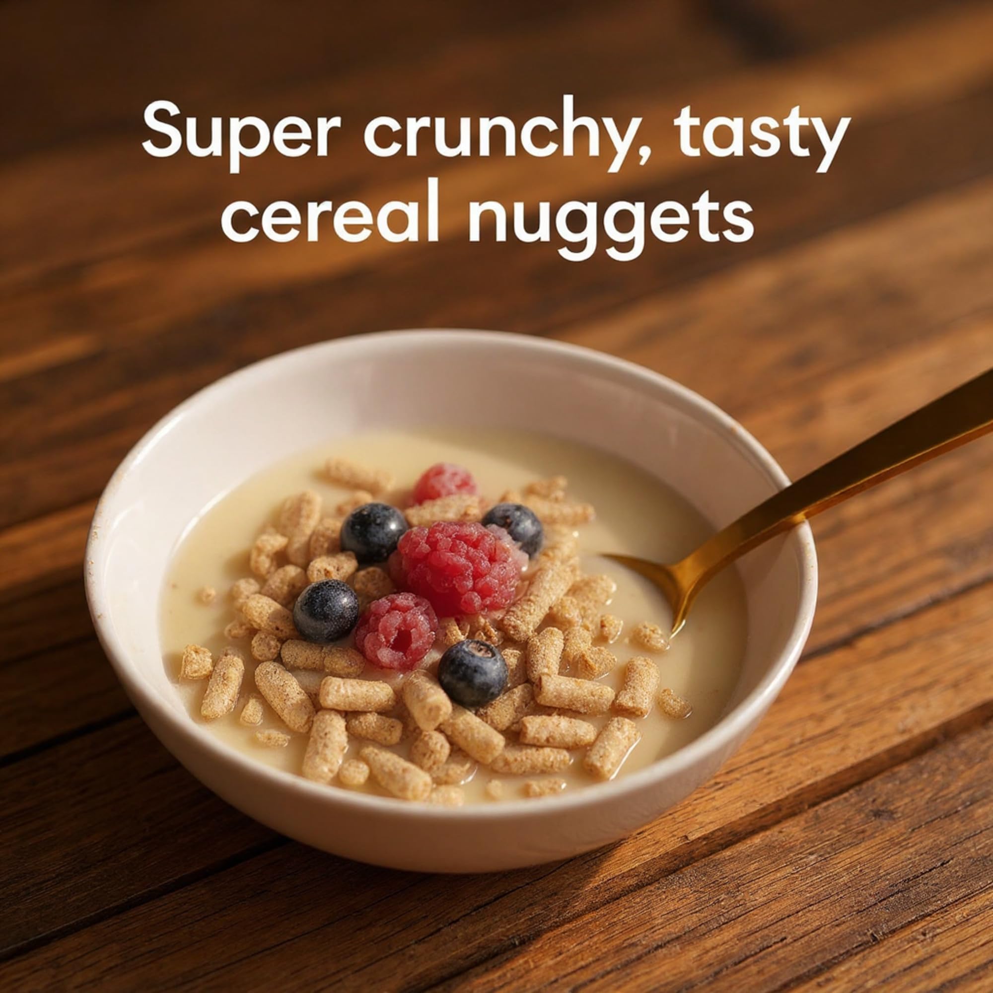 Nature's Path Smart Bran cereal nuggets emphasize high fiber content for busy mornings.