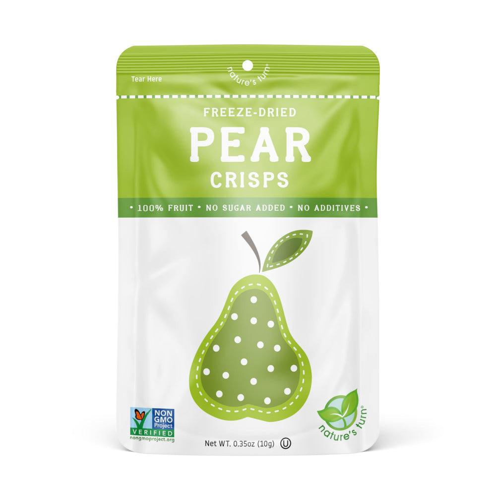 Nature’s Turn pear crisps on a cereal bowl adds natural crunch to breakfast