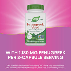 Label detail of Nature's Way Fenugreek Seed with Non-GMO verification