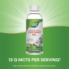 Nature's Way Liquid Coconut Oil drizzle over popcorn delivers crunch and coconut fragrance.