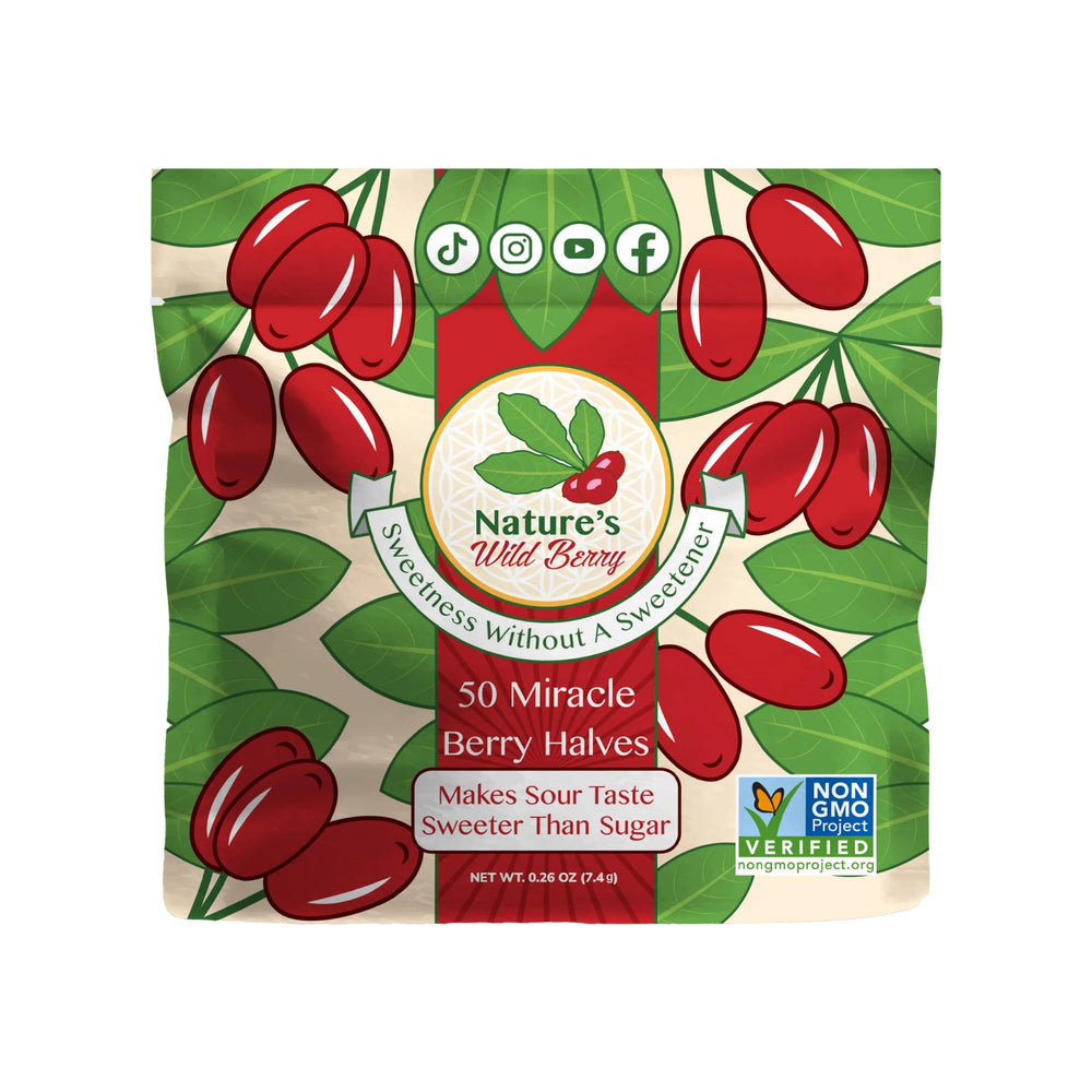 Nature's Wild Berry packaging showcases a resealable jar for convenient flavor experiments