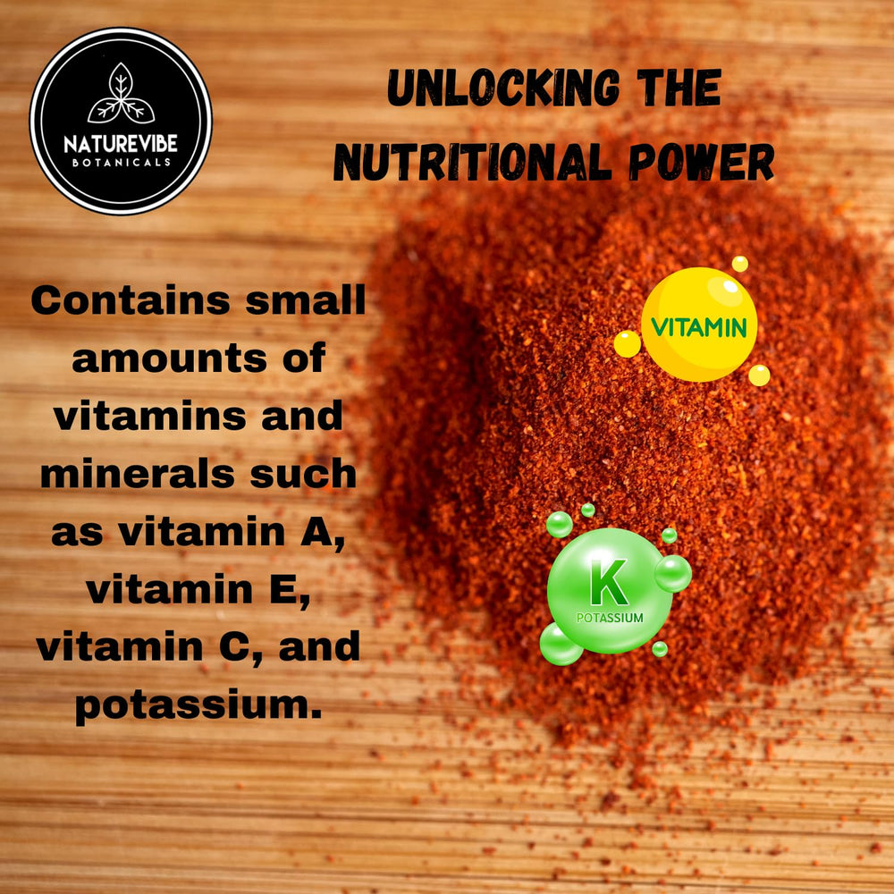 Naturevibe Botanicals Cayenne Powder perfect for enchiladas and Mexican dishes.