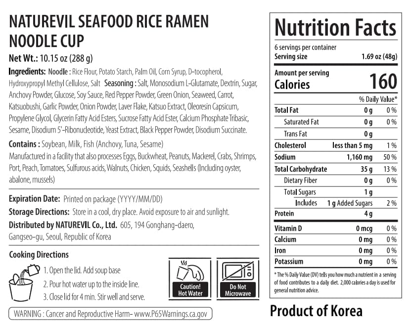 NATUREVIL ramen cup shows authentic Korean broth; perfect for a savory lunch on busy days.