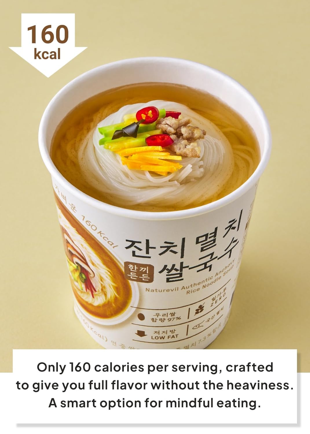 NATUREVIL Non-GMO ingredients are visible in the vibrant soup, ideal for clean meals.