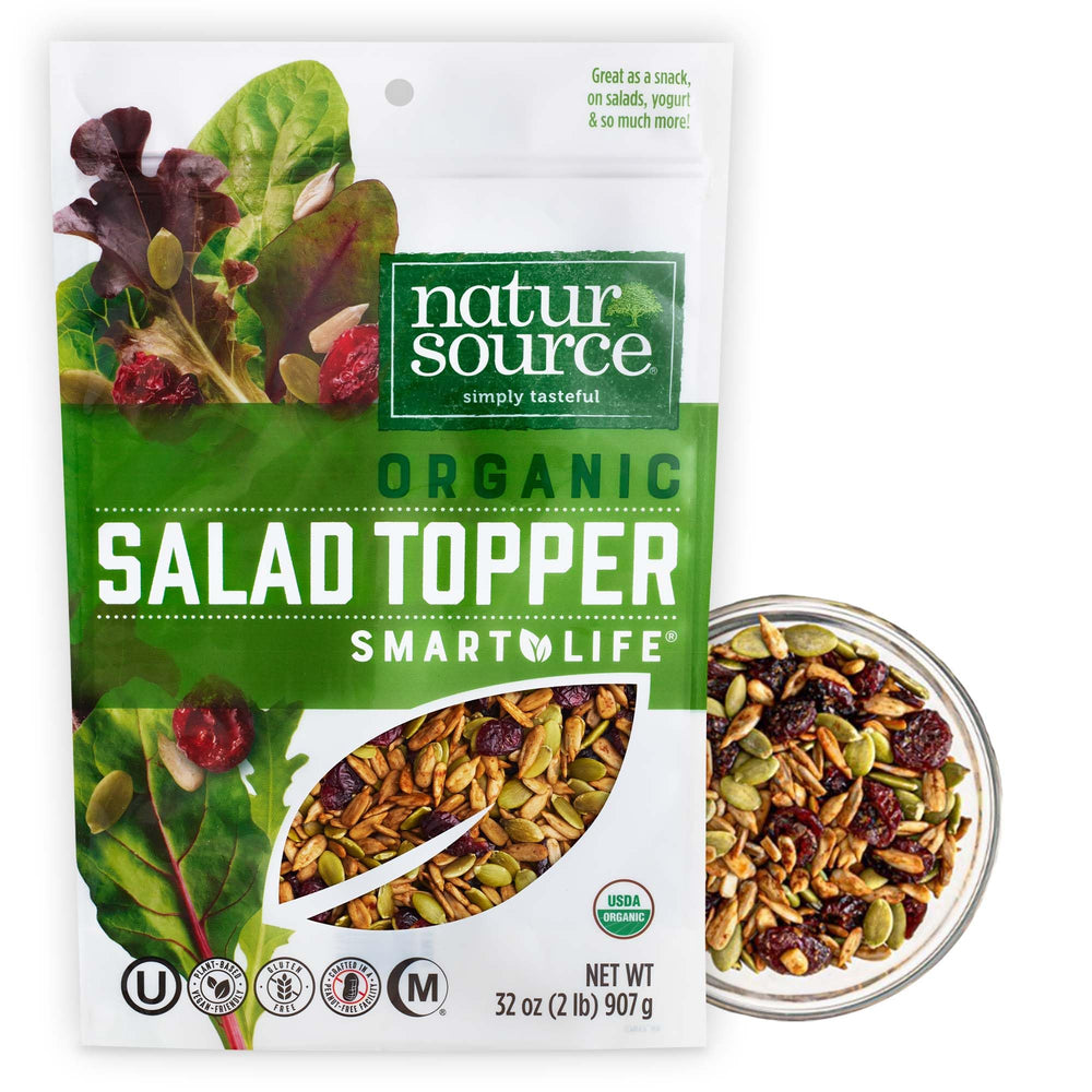 natursource Organic Salad Topper with cranberries adds color and tart-sweet crunch to salads.