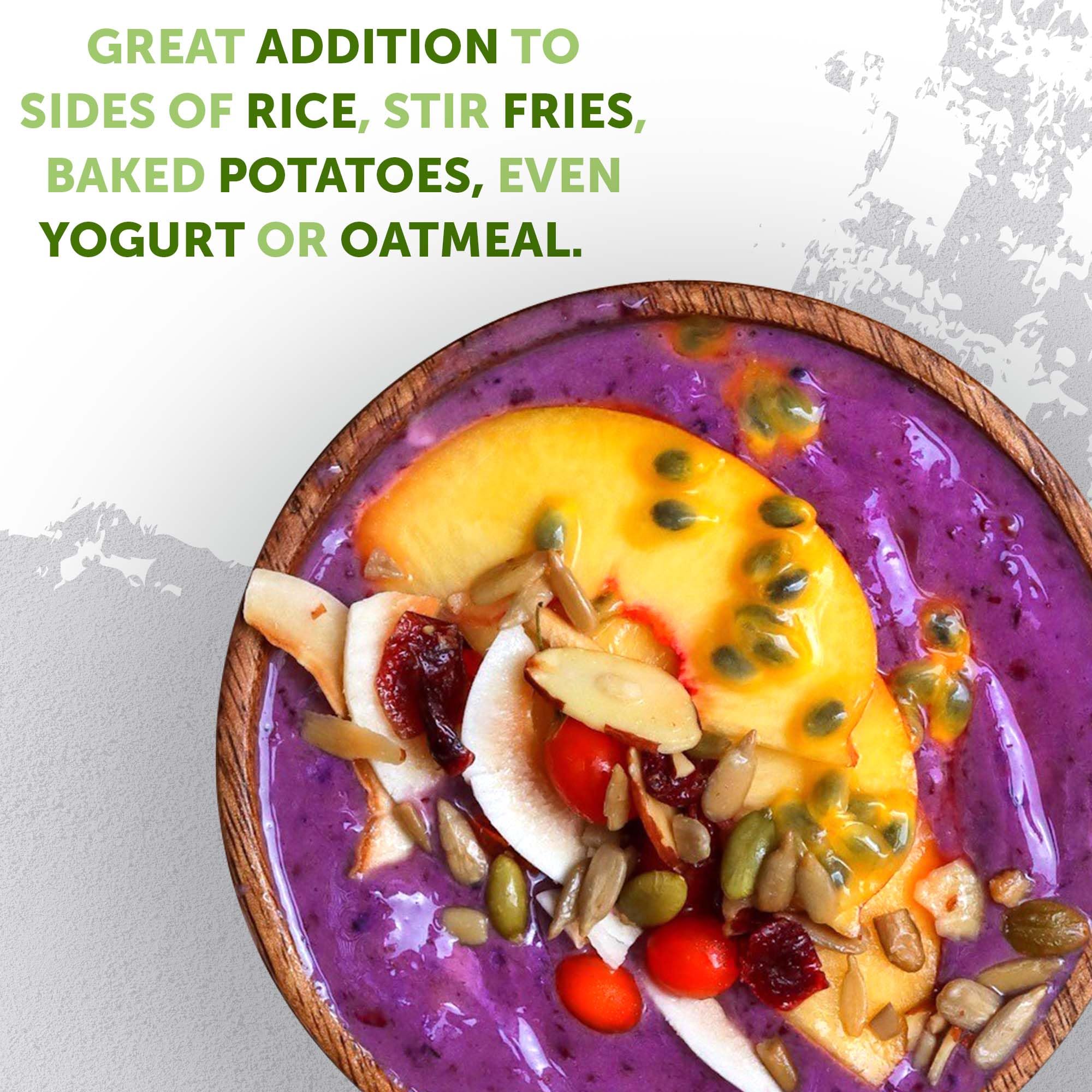 NaturSource Wildberry topper on a salad bowl for a vibrant meal
