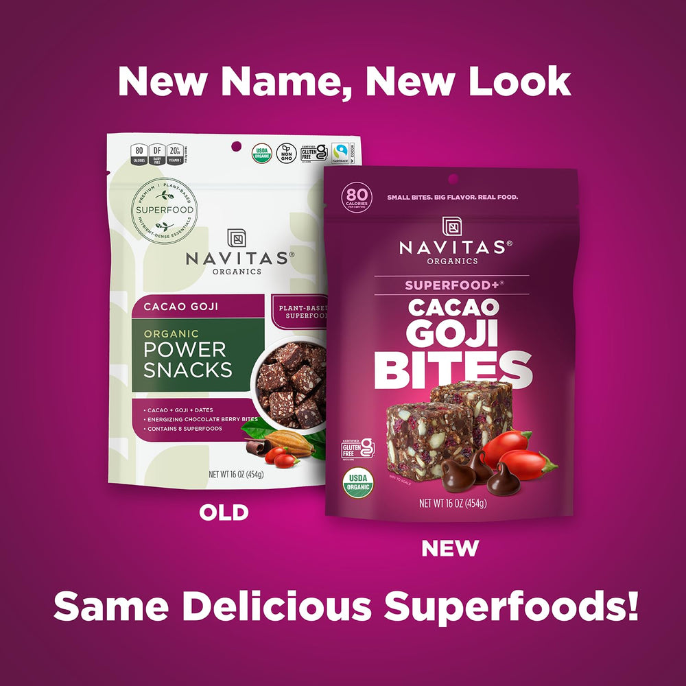 Ingredients highlight: dates, seeds, cacao and goji in power snacks