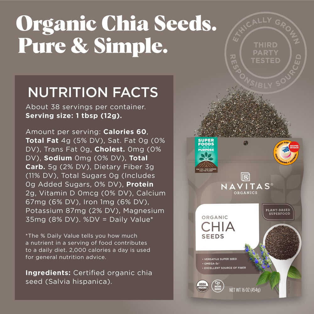Chia seeds measured for easy portioning in smoothies and yogurt bowls