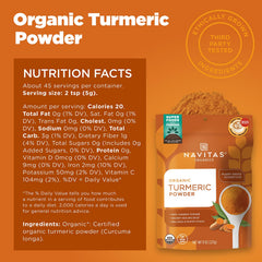 Turmeric powder in a bowl shows warm color and earthy aroma.