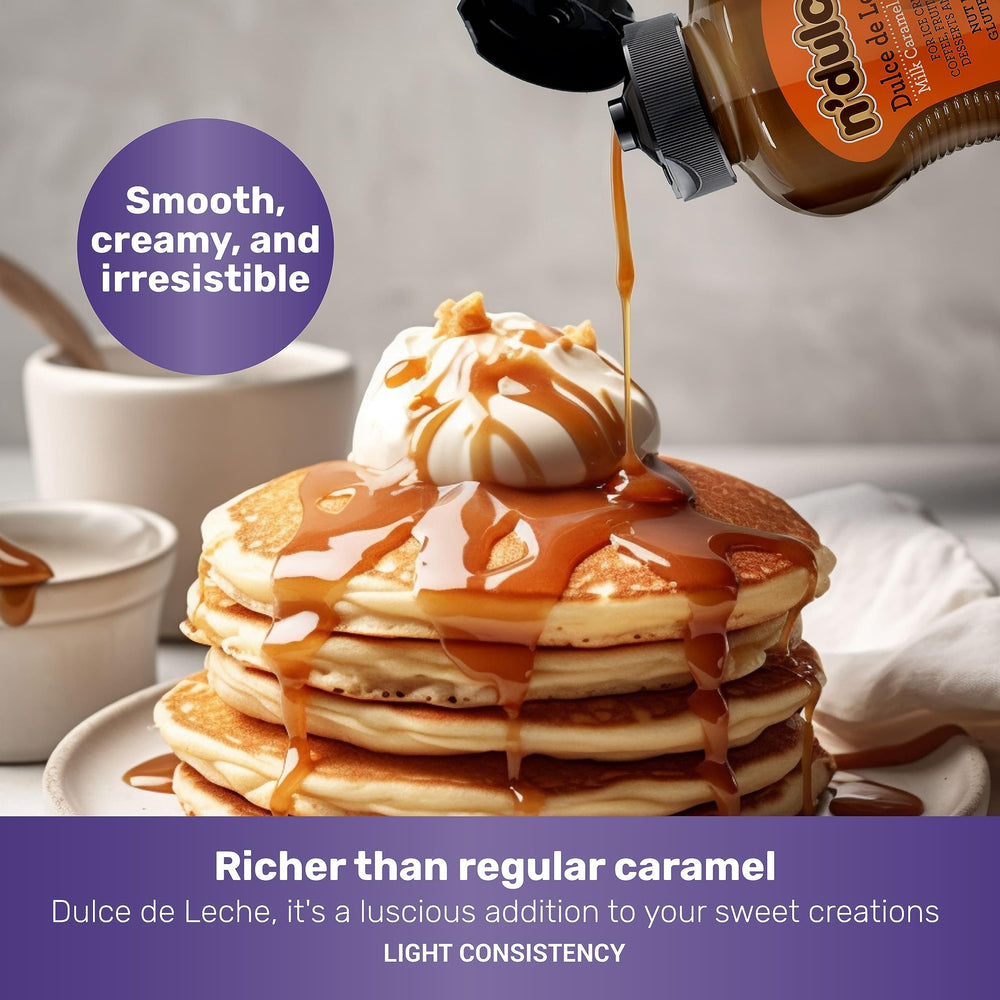 N'DULCE Dulce De Leche syrup added to beverages for a gentle sweetness boost.
