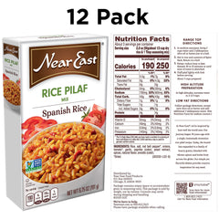 Near East Spanish Rice Pilaf Mix kosher label emphasizing certified ingredients for mindful cooking.