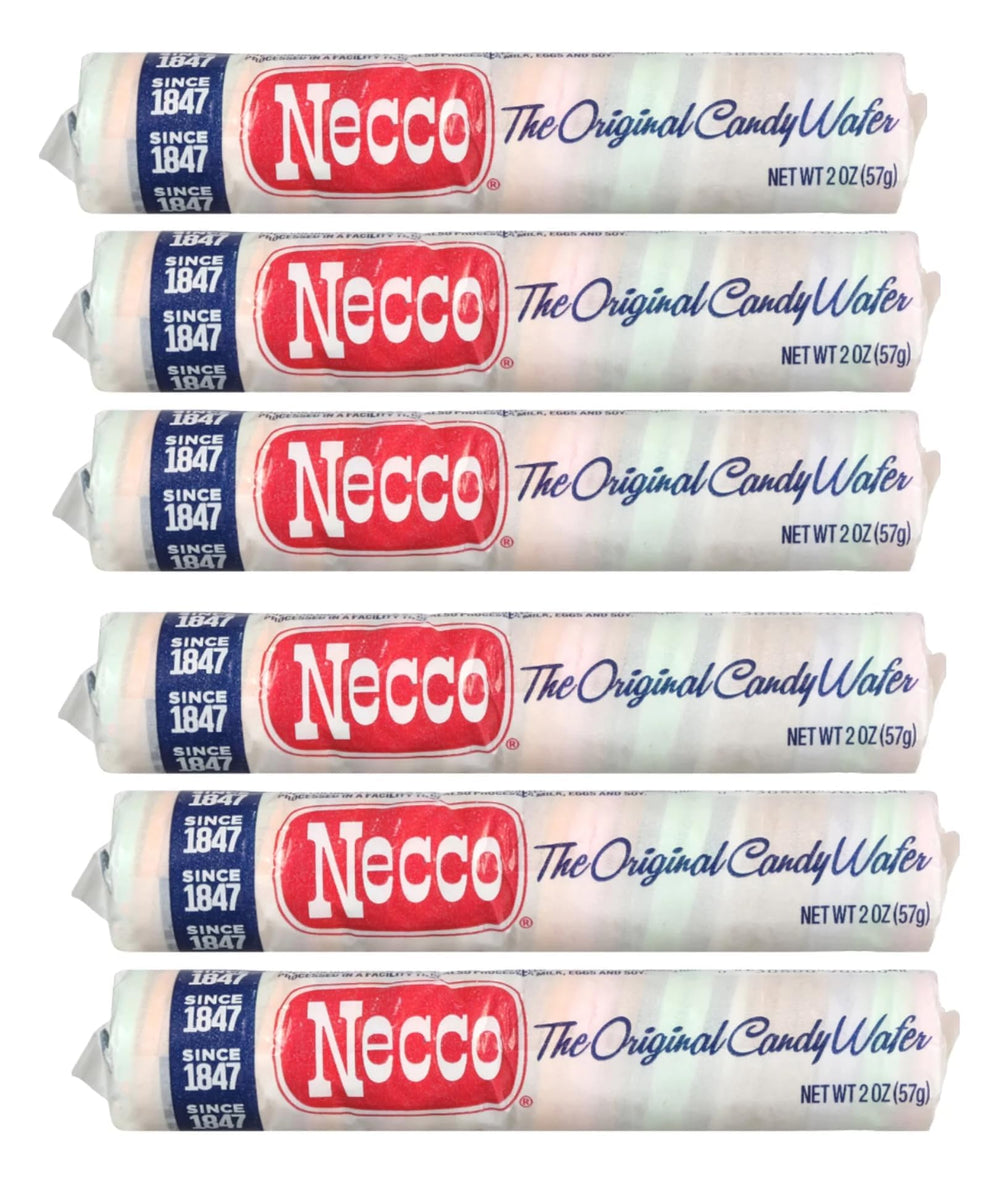 Necco Wafers original wafer candy roll close-up, perfect for sharing at gatherings.