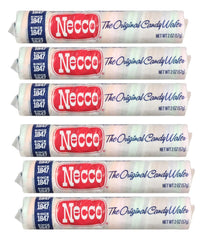 Necco Wafers original wafer candy roll close-up, perfect for sharing at gatherings.