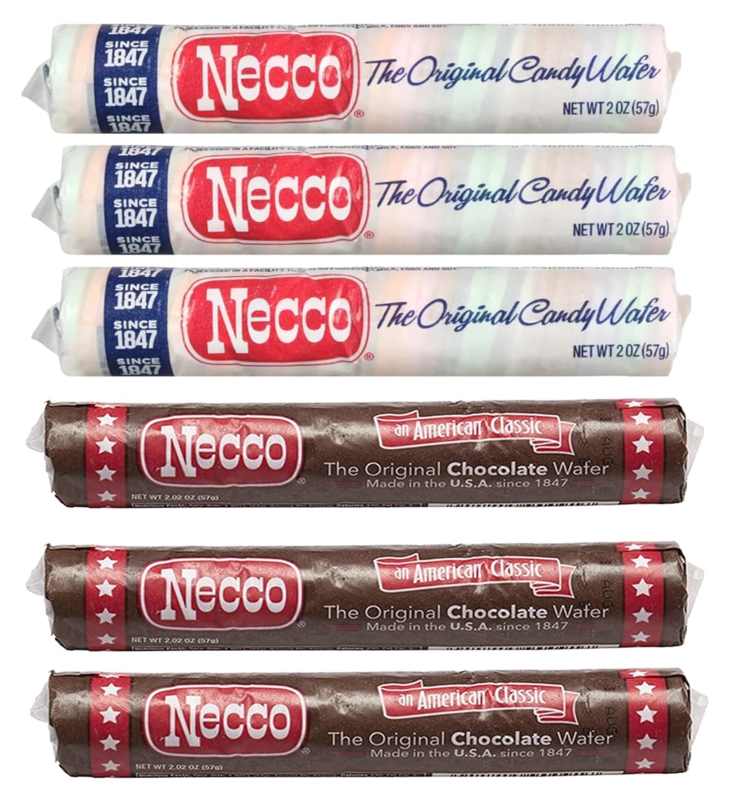 Necco Wafers Variety Pack box, ideal for sharing at parties and gatherings