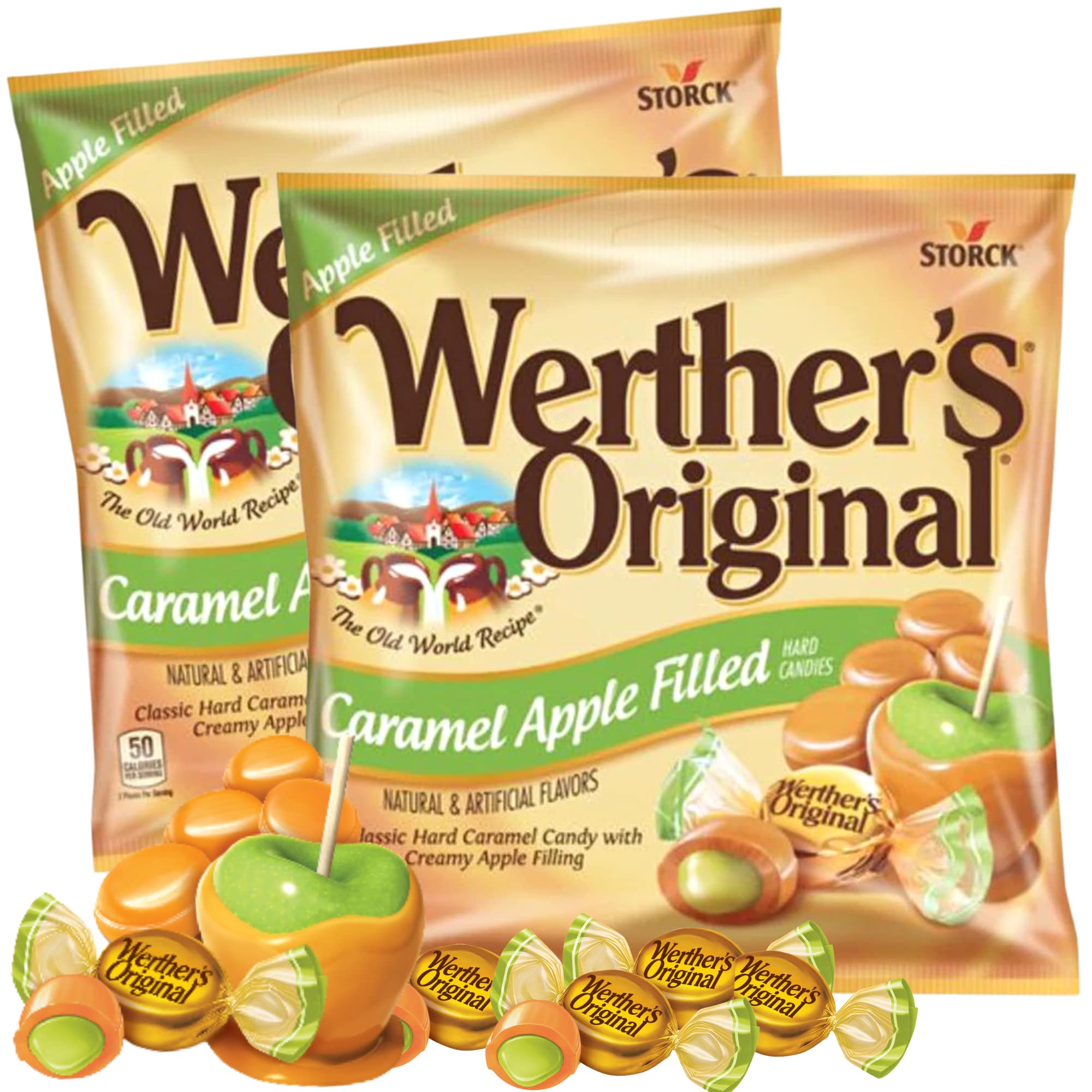 Needzo Apple Filled Caramel Candies packaging ready for gifting