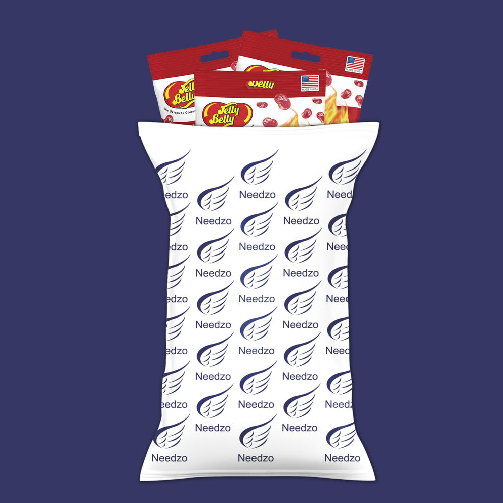 Needzo Sizzling Cinnamon Jelly Beans vegetarian friendly snack option.
