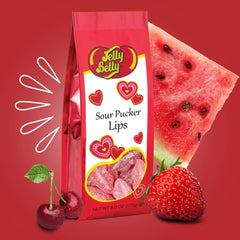 Needzo Sour Pucker Lips watermelon bag; ideal for bowls and dessert toppers.