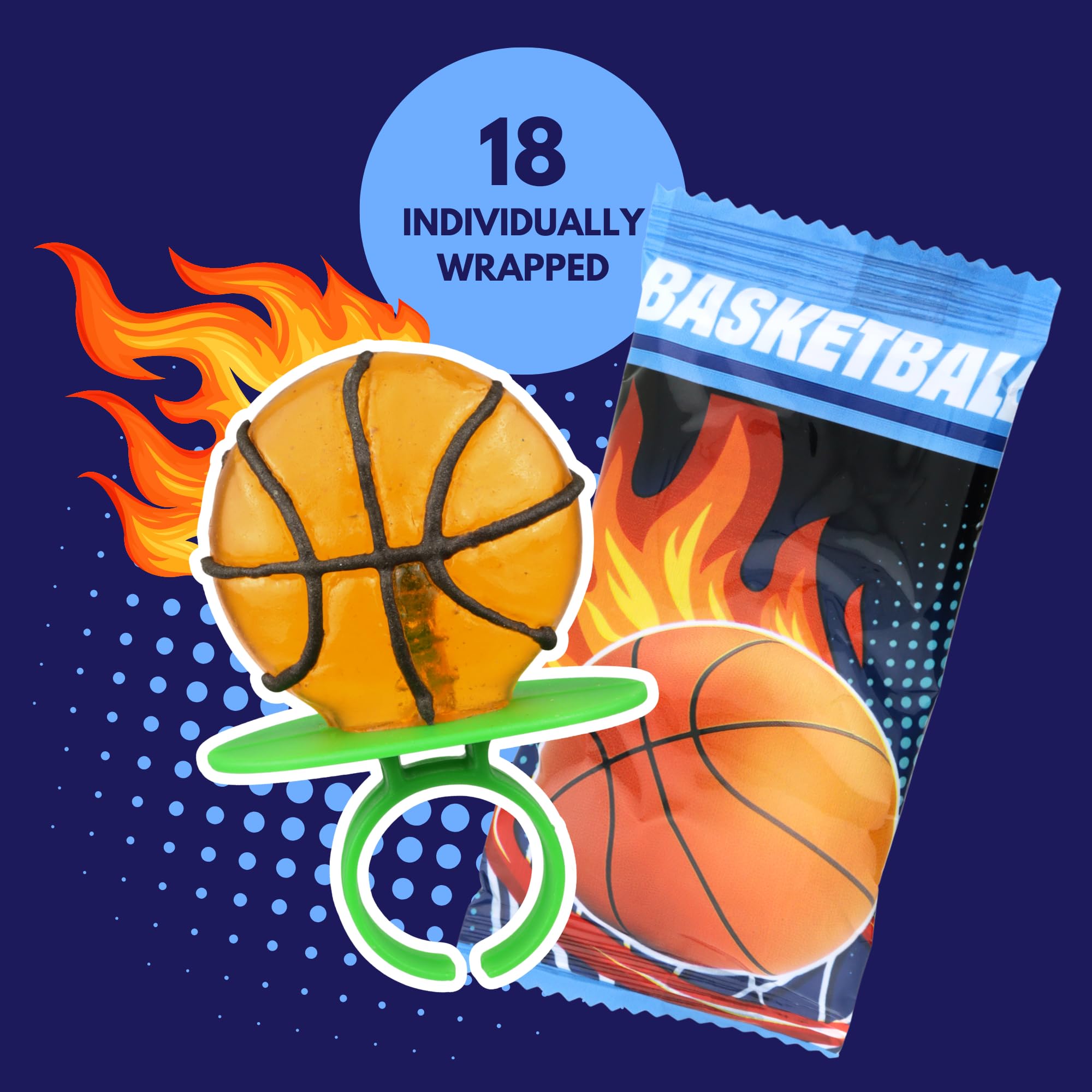 Needzo candy rings for sports-themed games and prize ideas.