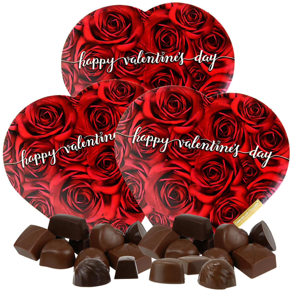 Needzo valentine rose box front, romantic gift presentation for loved ones