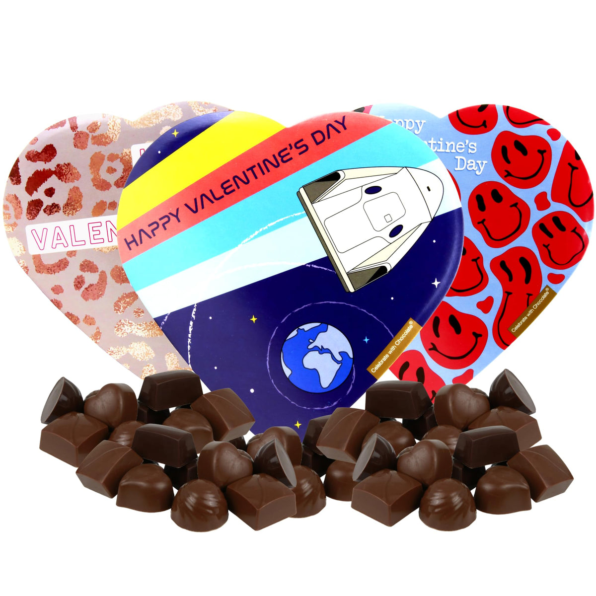 Needzo Valentine's truffle box style A, vibrant gift packaging ideal for gifting.