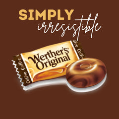 Needzo Werther's Original caramel coffee candies unwrapped, showing creamy texture